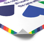 Poster Coeurs arc-en-ciel (Coin)