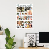 Poster Cœurs botaniques commémoratifs 33 Collage de photo (Bureau à domicile)