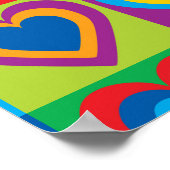Poster Coeurs colorés Plutôt (Coin)