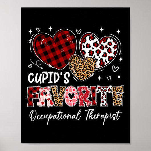 Poster Coeurs Cupid'ergothérapeute préféré Val (Devant)