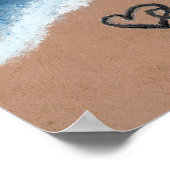 Poster Cœurs dans le Sable (Coin)