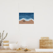 Poster Cœurs dans le Sable (Cuisine)