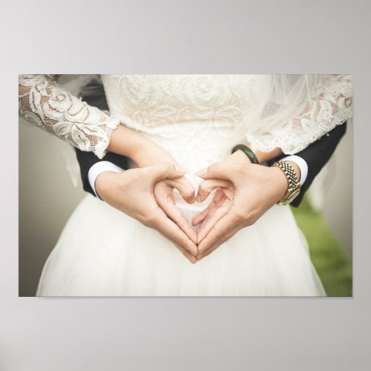Poster Coeurs dans nos mains Mariage (Devant)