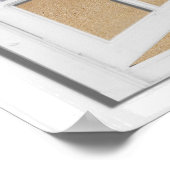 Poster Coeurs Dans Sand Faux Vue Plage (Coin)