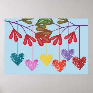 Poster Cœurs d'arbre suspendus