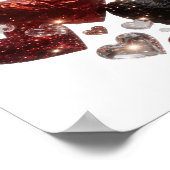 Poster Cœurs d'Argent Frais dans l'Espace (Coin)