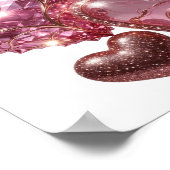 Poster Cœurs d'argent vifs CŒURS D'AMOUR (Coin)