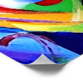 Poster Coeurs de couleur numérique (Coin)