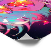 Poster Coeurs de fille Anime (Coin)