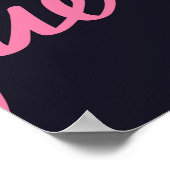 Poster Coeurs de filles, mots motif sans couture. (Coin)