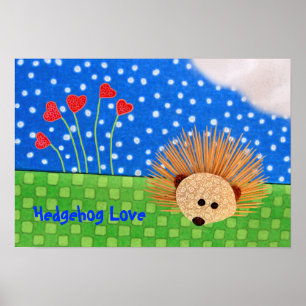 Poster Coeurs de hérissons !