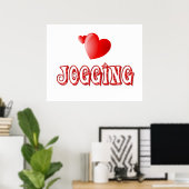 Poster Coeurs de jogging (Bureau à domicile)