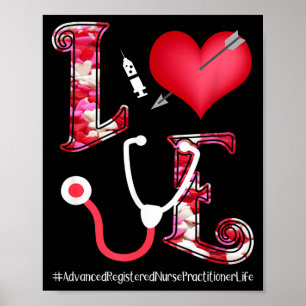 Poster Cœurs de la Saint-Valentin Stéthoscope Amour Arnp