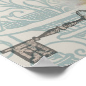 Poster Cœurs de Lapin Blanc Alice Classique (Coin)