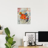 Poster Cœurs de Lapin Blanc Alice Classique (Bureau à domicile)