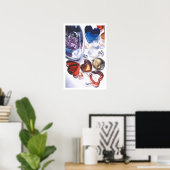 Poster Coeurs de verre Aimer aquarelle (Bureau à domicile)