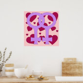 Poster Coeurs du mariage lesbien (Cuisine)