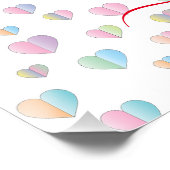 Poster Cœurs Élégants Entrelacés pour la Saint-Valentin D (Coin)