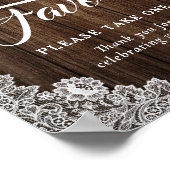 Poster Cœurs en bois rustique Fleurs rose poudré Cadeau d (Coin)