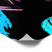 Poster Coeurs et étoiles brillants, motif sans soudure. (Coin)