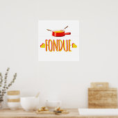 Poster Coeurs fondus et pot (Cuisine)