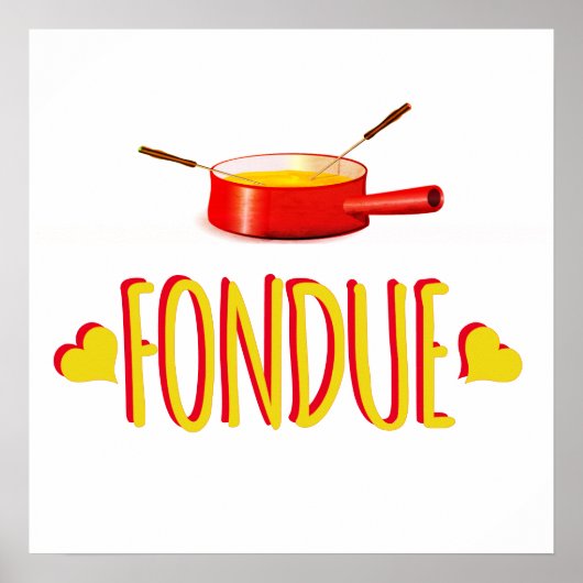 Poster Coeurs fondus et pot (Devant)