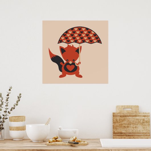 Poster Coeurs Foxy (Cuisine)