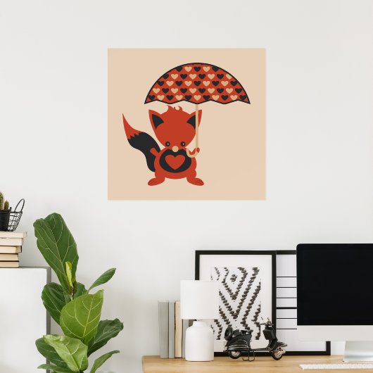 Poster Coeurs Foxy (Bureau à domicile)