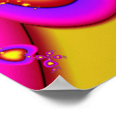 Poster Coeurs fractaux flottants (Coin)