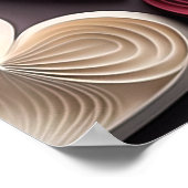 Poster Coeurs Heureuses Saintes-Valentin rouges et roses (Coin)