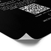 Poster Coeurs modernes Noir Blanc Mariage Fonds de lune d (Coin)