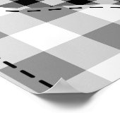 Poster Coeurs Noir Blanc Patchwork Sans Couleur. (Coin)