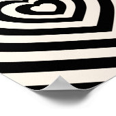 Poster Coeurs Noirs Et Crèmes Blancs (Coin)