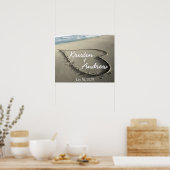 Poster Coeurs personnalisés dans le Mariage de sable Cade (Cuisine)