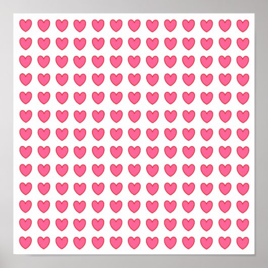 Poster Coeurs Polka (Devant)