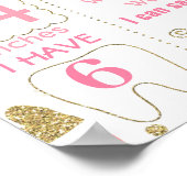 Poster Coeurs Premier signe de fête d'anniversaire pour u (Coin)