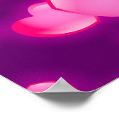 Poster Coeurs roses (Coin)