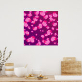 Poster Coeurs roses (Cuisine)