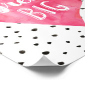 Poster Coeurs roses d'aquarelle pour fille (Coin)