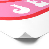 Poster Coeurs roses Jerry (Coin)