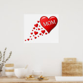 POSTER COEURS ROUGES POUR MOM (Cuisine)