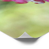 Poster Coeurs saignants roses Floral (Coin)