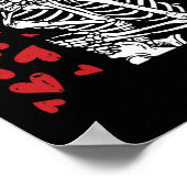Poster Coeurs serrés Valentines Jour Bones mignons Amour (Coin)