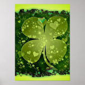 Poster Coeurs shamrocks (Devant)