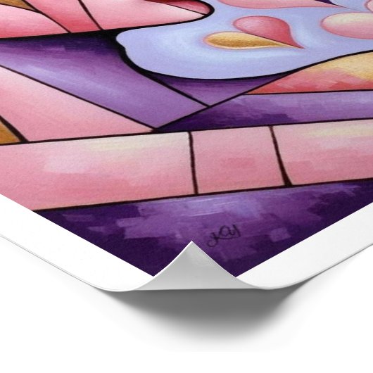 Poster Coeurs tissés (Coin)