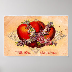 Poster Coeurs vintages de Valentine