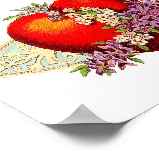 Poster Coeurs vintages de Valentine (Coin)
