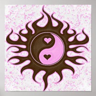 Poster Coeurs Yin Yang
