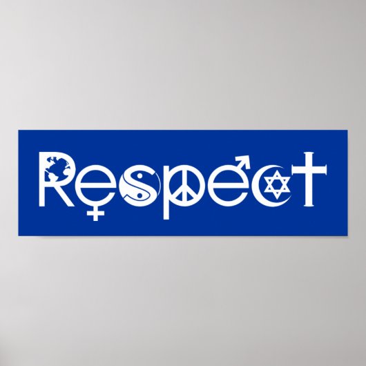 Poster Coexister avec le respect - Paix et la tolérance (Devant)