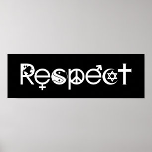 Poster Coexister avec le respect - Paix et la tolérance